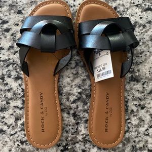 Rock & Candy by Zigi Women 6.5 sandal Black/Tan NWT